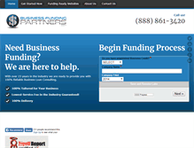 Tablet Screenshot of businessfundingpartners.com